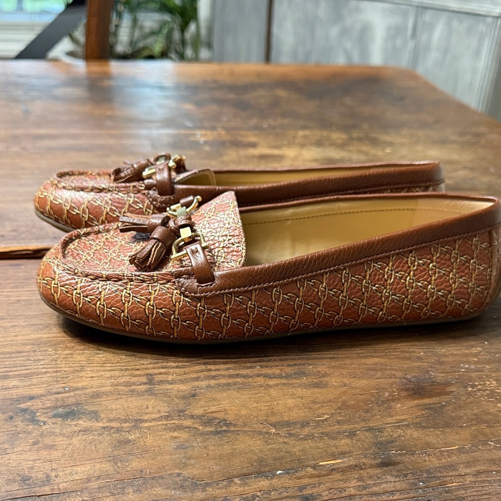 Talbots Brown Textured Loafers with Tassels - Picture 5 of 5